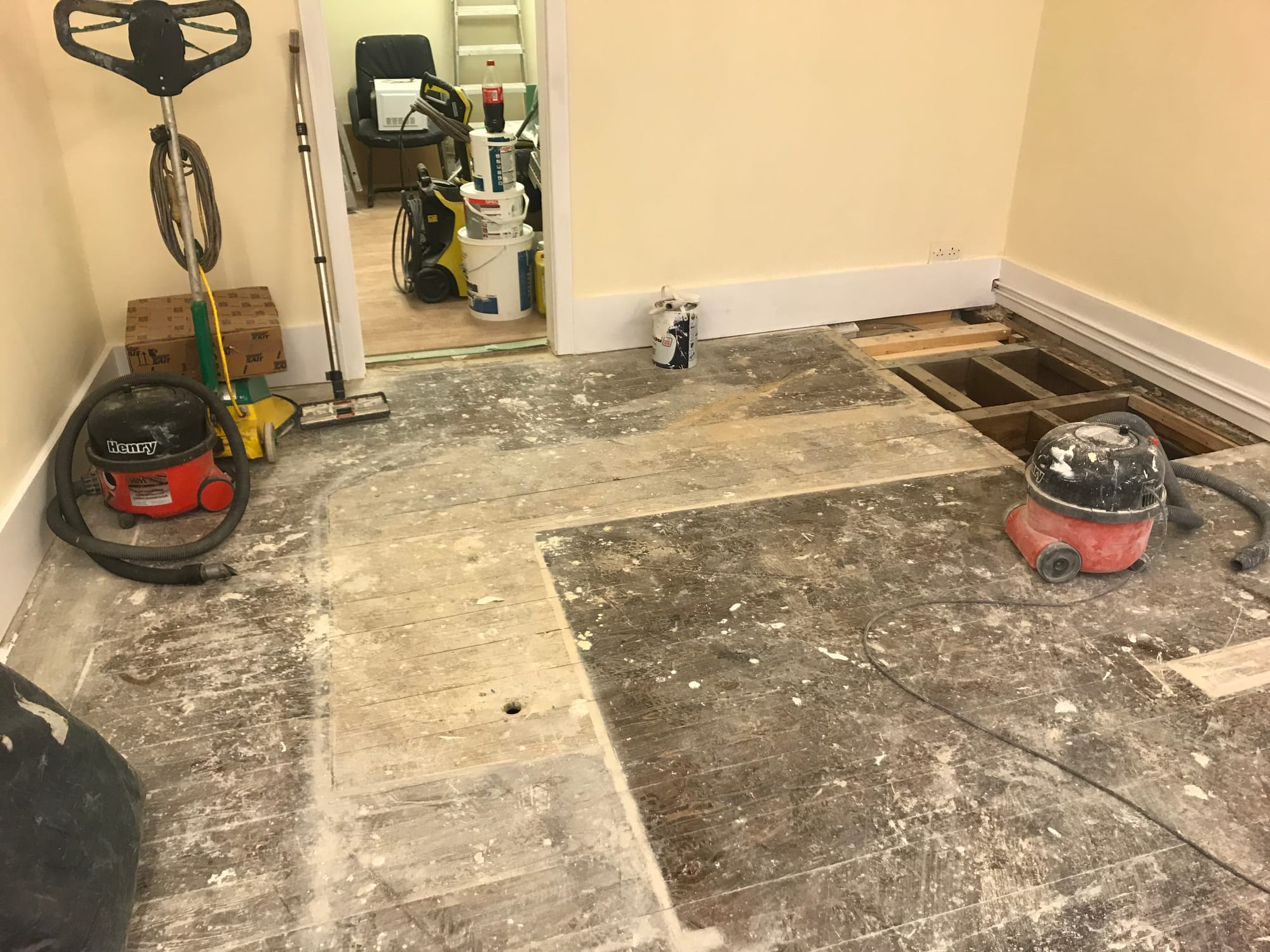 Floor sanding before and after, project 9, before
